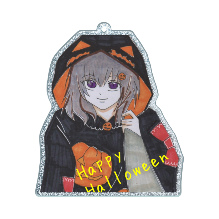 ラメアクリルキーホルダー - 70 × 70mm