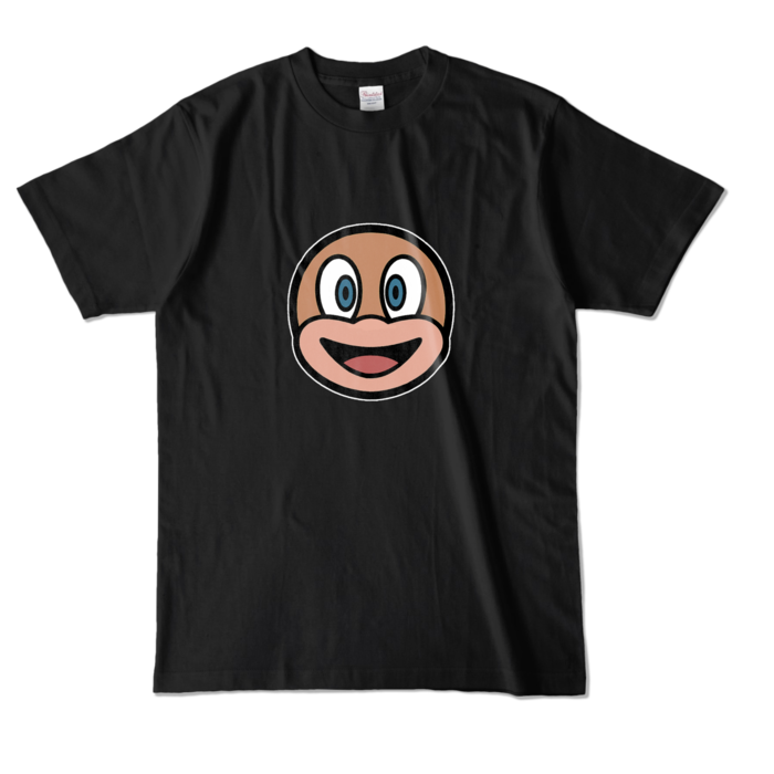 ハッピー（ビッグロゴ）Tシャツ - L - ブラック (濃色)