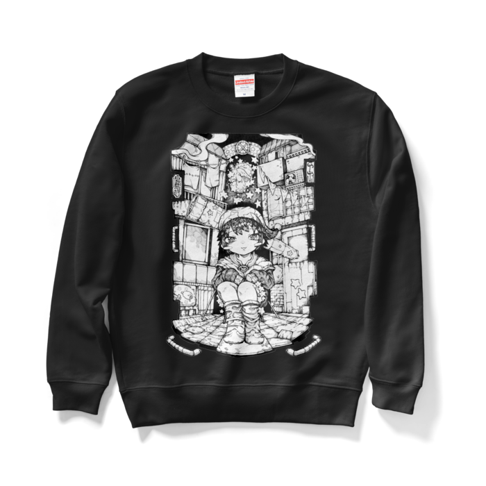 スウェット - M - ブラック 線画ver.