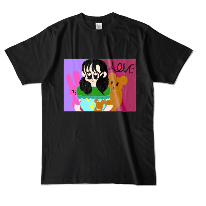 カラーTシャツ - L - ブラック (濃色)