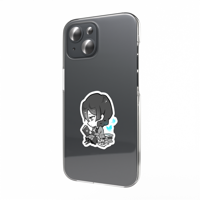 スマホステッカー 読書中 - 縦