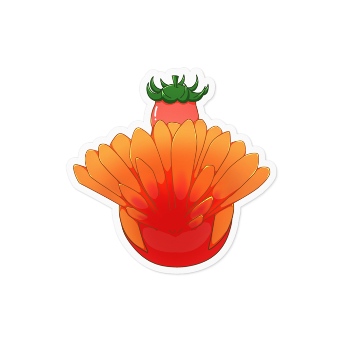 後ろ姿ステッカー - 100 x 100 (mm)