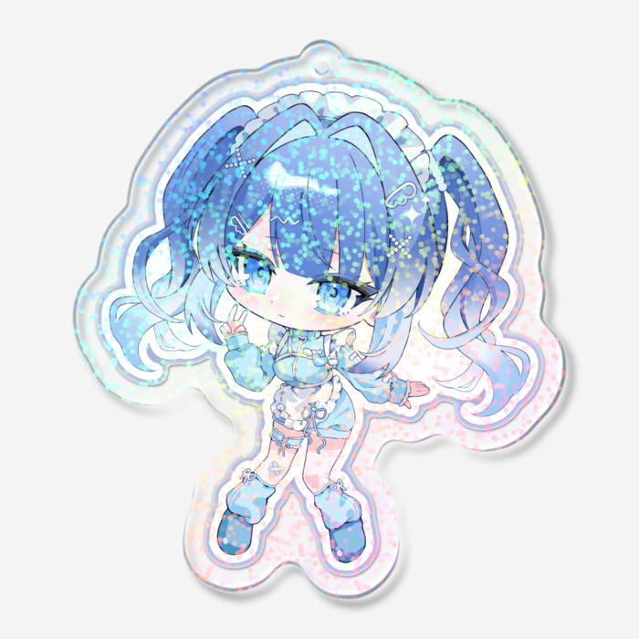 ホログラムアクリルキーホルダー - 70 × 70mm