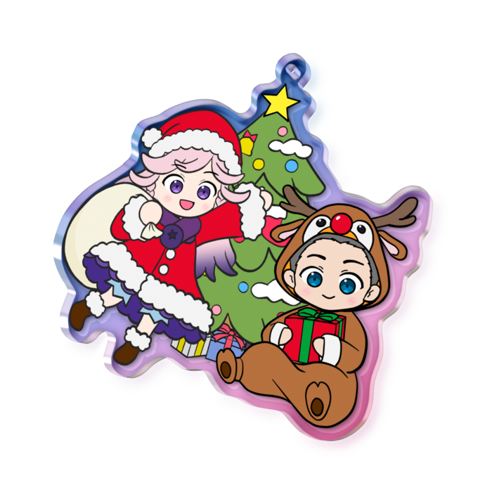 オーロラアクリルキーホルダー - 70 × 70mm