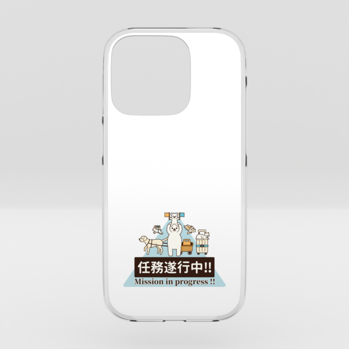 クリアiPhoneケース　白色　iPhone 16Pro