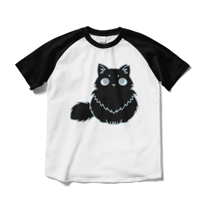 ラグランTシャツ - M - ホワイト×ブラック