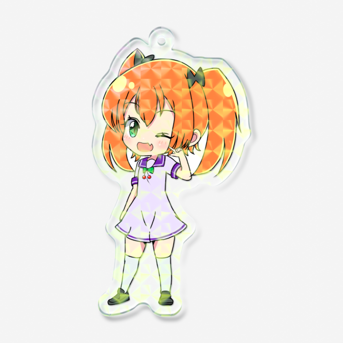 ホログラムアクリルキーホルダー - 70 × 70mm