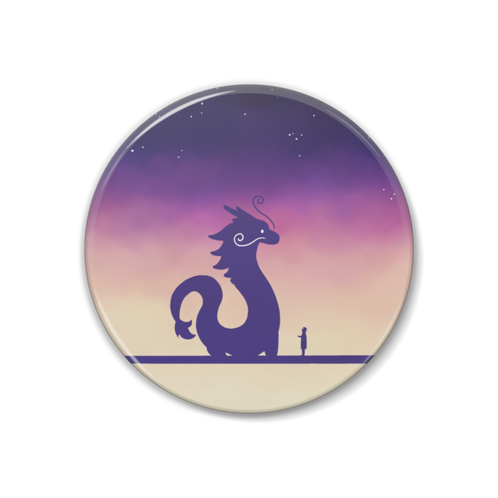 【龍との遭遇-碧桃-】缶バッジ38mm