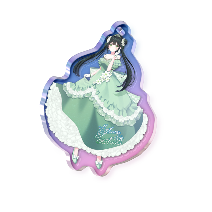 オーロラアクリルキーホルダー - 50 × 50mm