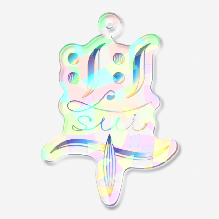 ホログラムアクリルキーホルダー - 50 × 50mm