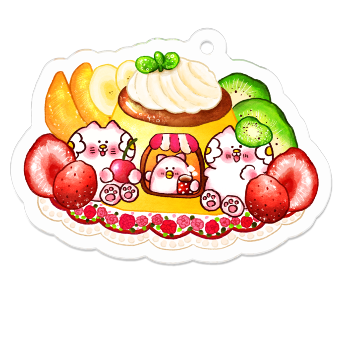 アクリルキーホルダー - 50 x 50 (mm)