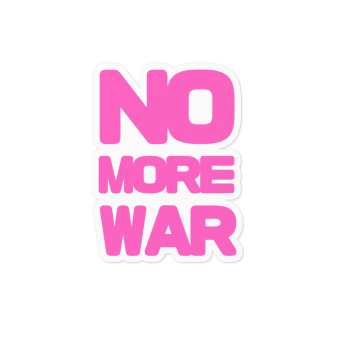 NO MORE WAR(ピンク)ステッカー