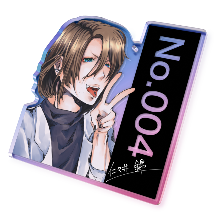 オーロラアクリルキーホルダー - 70 × 70mm