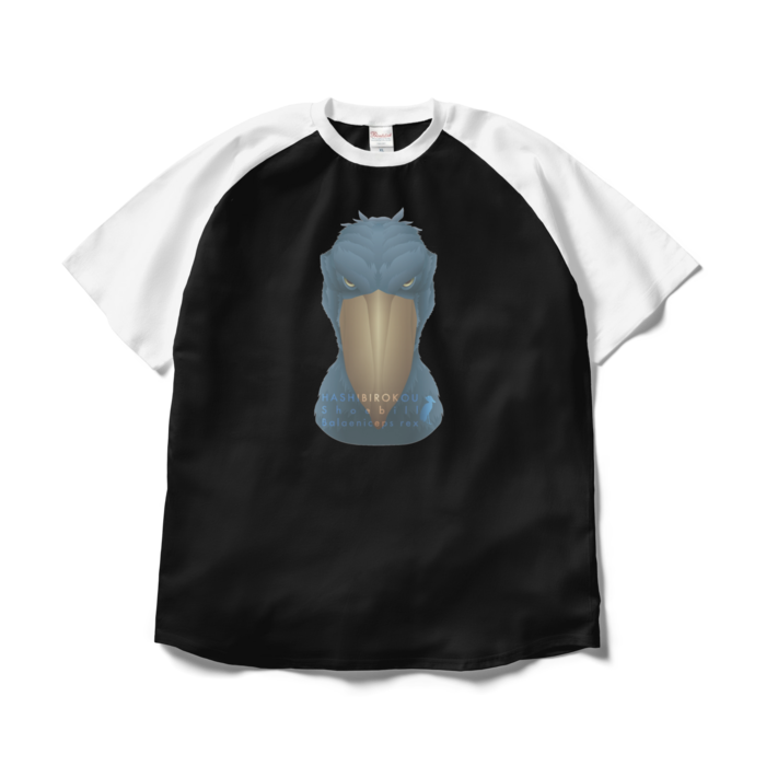 ラグランTシャツ - XL - ブラック×ホワイト