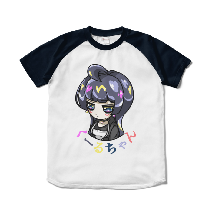 ラグランTシャツ - S - ホワイト×ネイビー