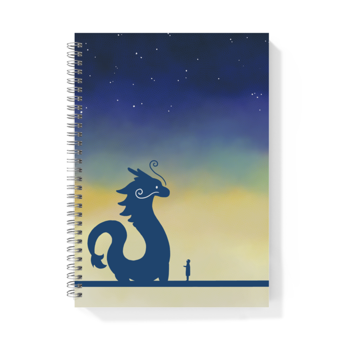 【龍との遭遇-碧黄-】リングノートB5