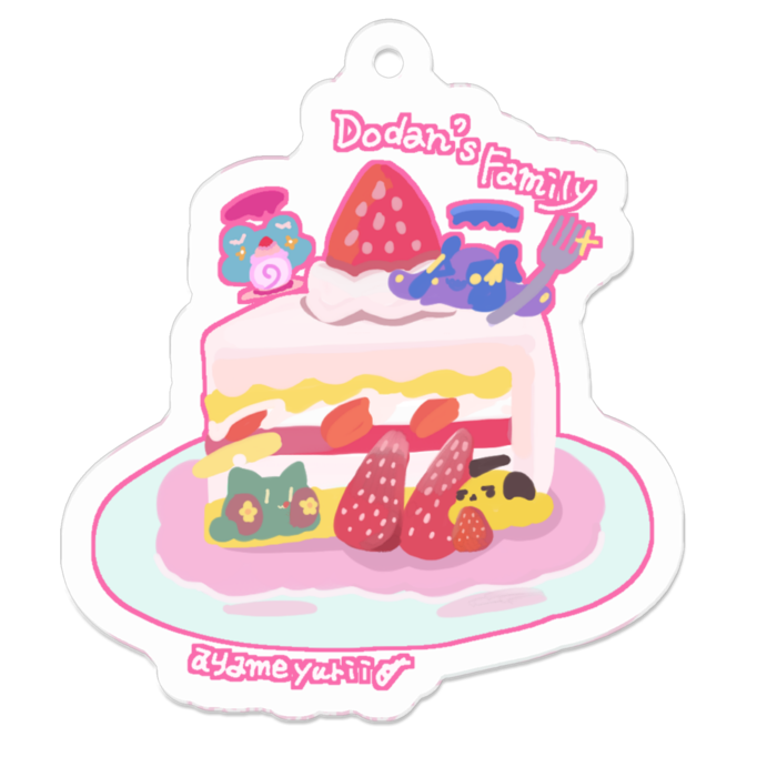 スイーツパラダイスピンク‐ストロベリーショートケーキ- 50 x 50 (mm)(1)