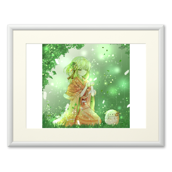 ひつじと初夏の木漏れ日 - A3