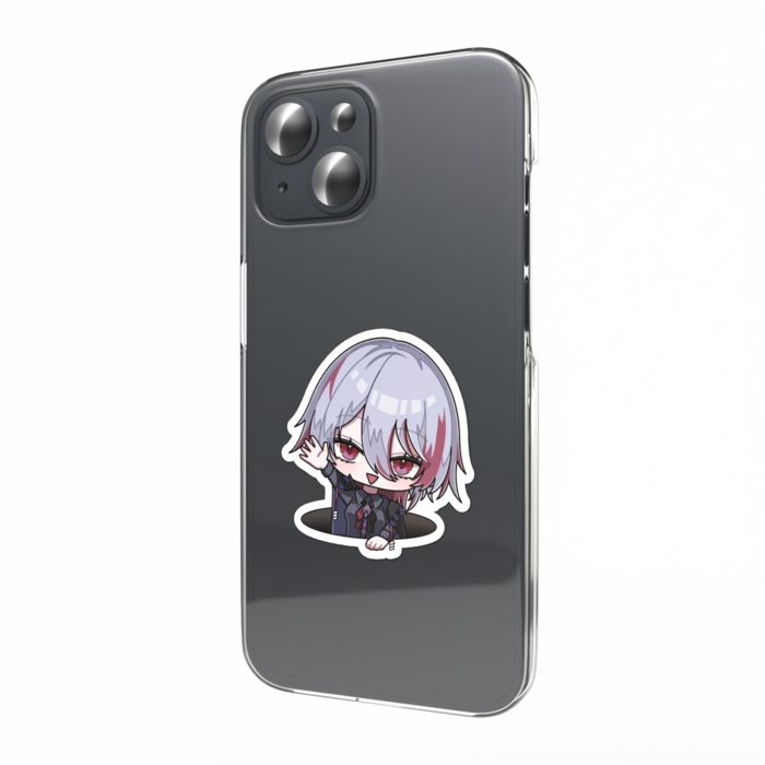 穴底ロク スマホステッカー（穴からHi !）