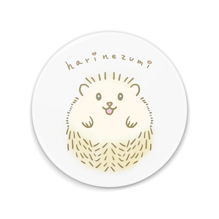 ハリネズミさん シナモンver の缶ミラー ねこねこたいむ Booth