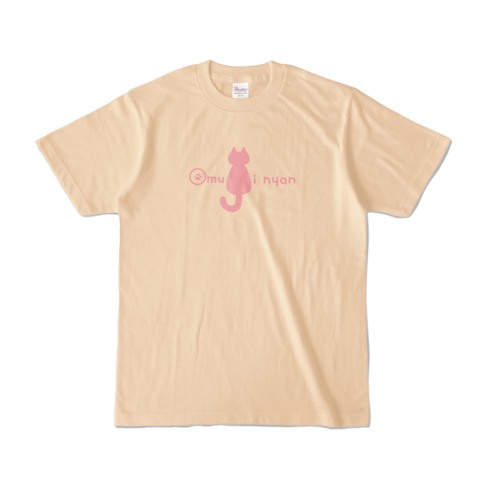カラーTシャツ - S - ナチュラル (ピンクロゴ)