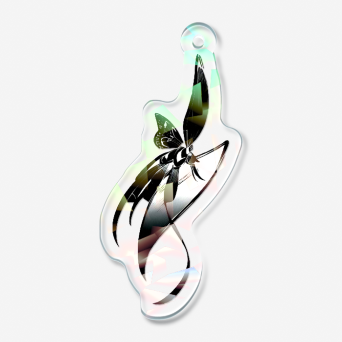 ホログラムアクリルキーホルダー - 50 × 50mm