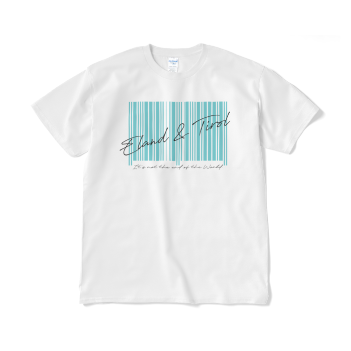 白Tシャツ(短納期) - XL - 水色バーコード