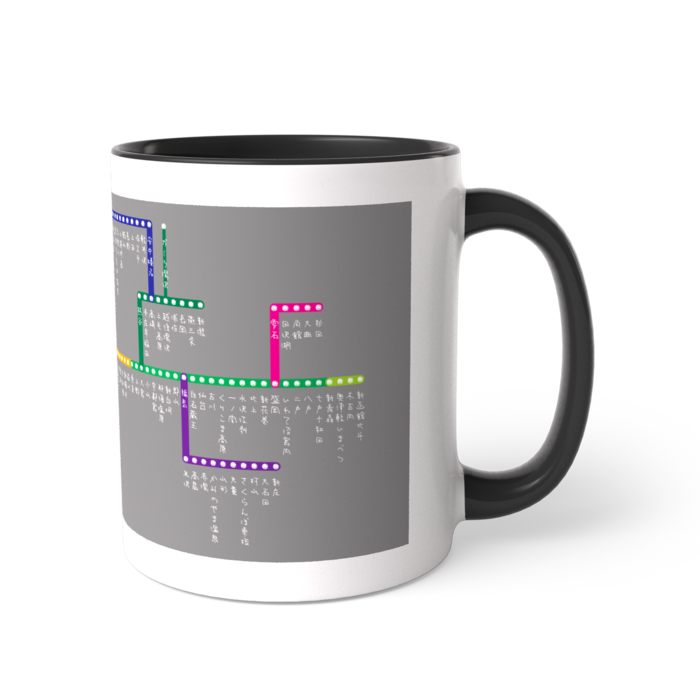 ツートンカラーマグカップ - 直径 8.2cm / 高さ 9.5cm A