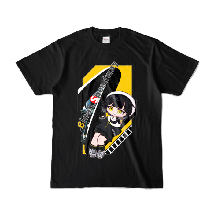 イラストTシャツ - S - ブラック (濃色)