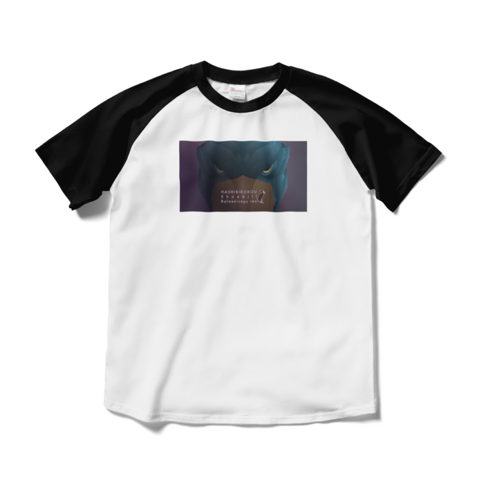 ラグランTシャツ - M - ホワイト×ブラック