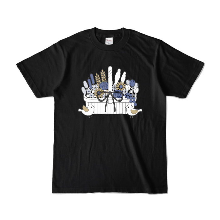 カラーTシャツA　黒色　S