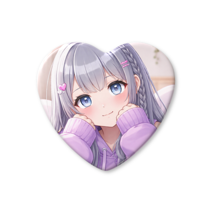ハート缶バッジ - 57 × 52.5mm(4)