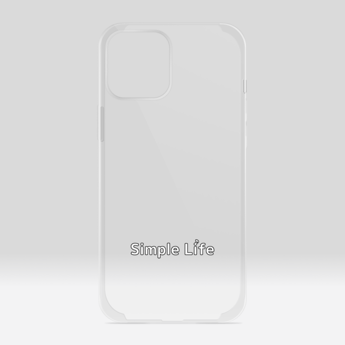 クリアiPhoneケースB　Simple Life♪　iPhone 12ProMax