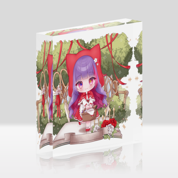 ①アクリルブロック - 100x100mm