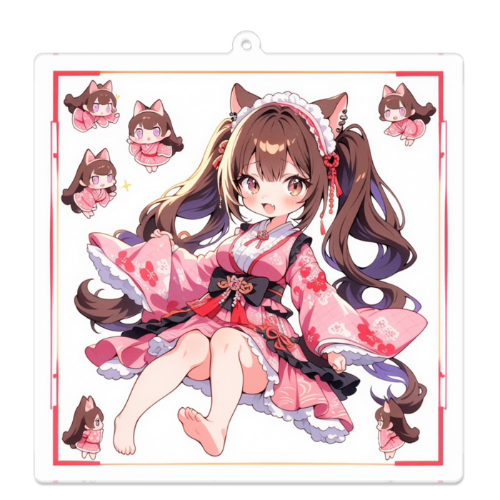 アクリルキーホルダー - 100 x 100 (mm)