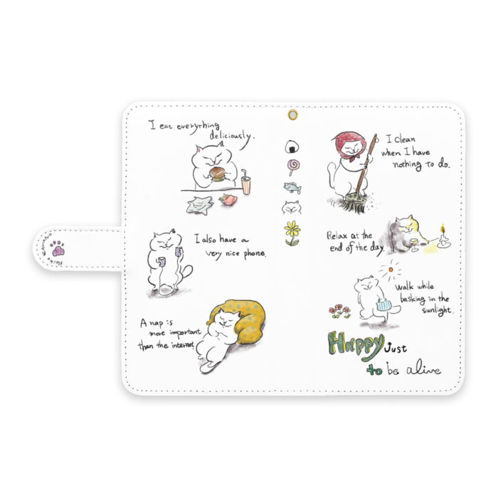 手帳型Androidケース - L - ストラップ穴 あり