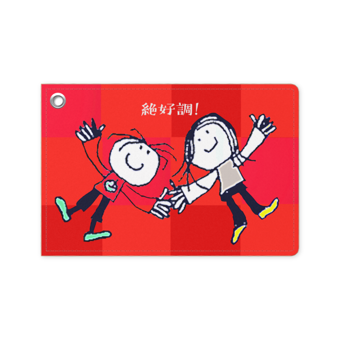絶好調!赤チェック・パスケース - 70 x 105 (mm)