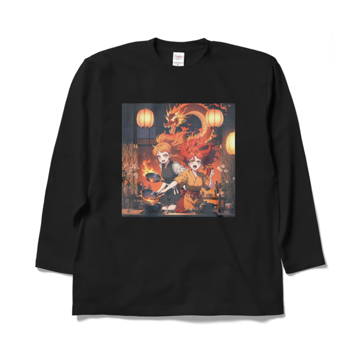 ロングスリーブTシャツ - XL - ブラック