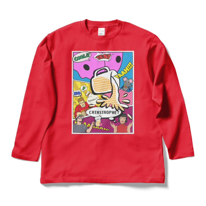 ロングスリーブTシャツ - L - レッド