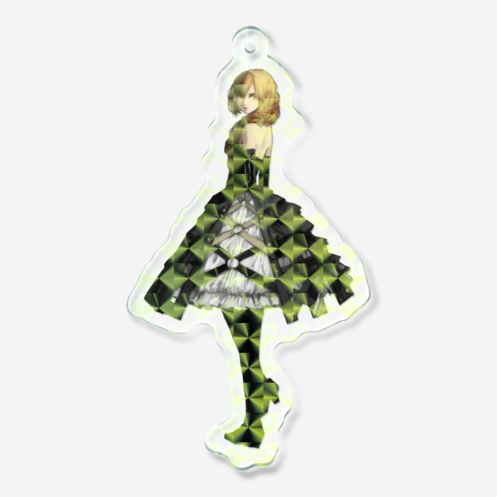ホログラムアクリルキーホルダー - 70 × 70mm