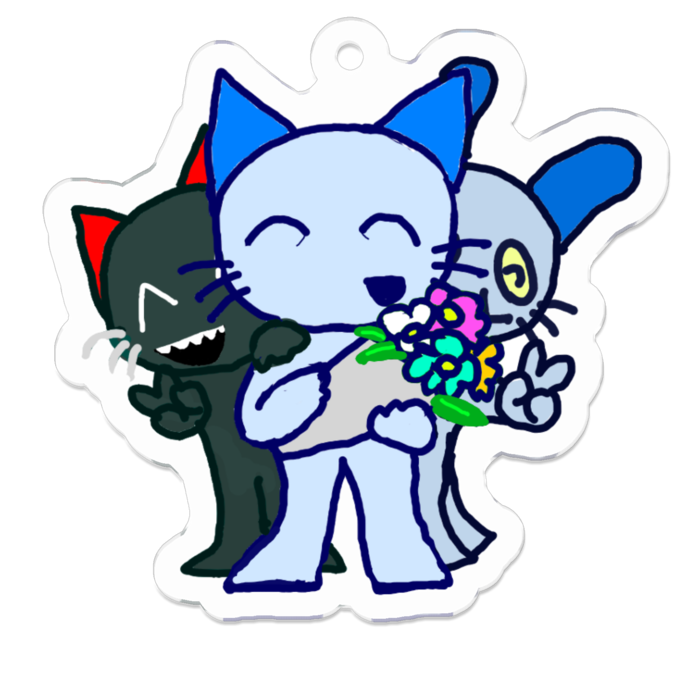 アクリルキーホルダー(コーティング) - 50 x 50 (mm)