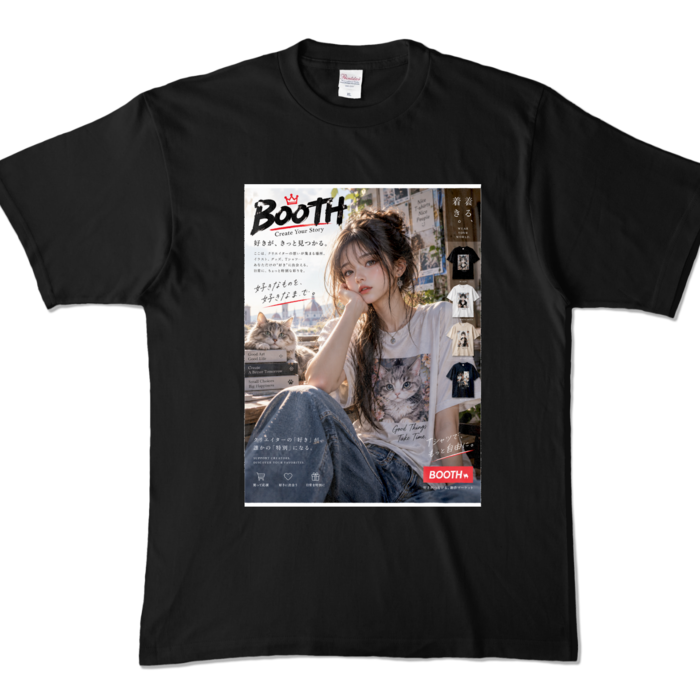 カラーTシャツ - XL - ブラック （濃色）