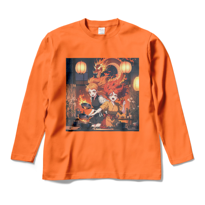 ロングスリーブTシャツ - M - オレンジ