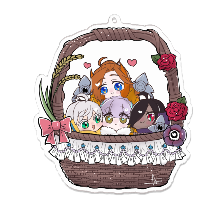 アクリルキーホルダー（コーティング） - 100 x 100 (mm)