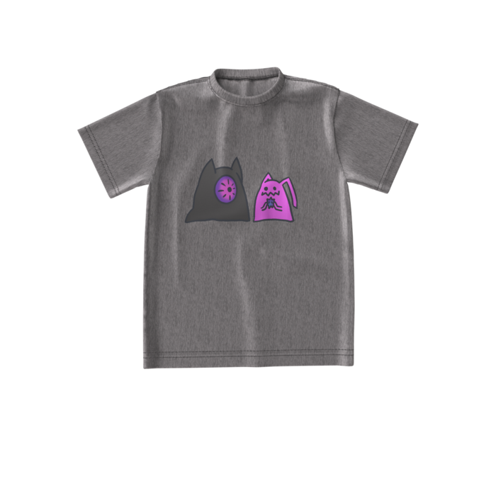 ビッグシルエットTシャツ - S - 正面(グレー)