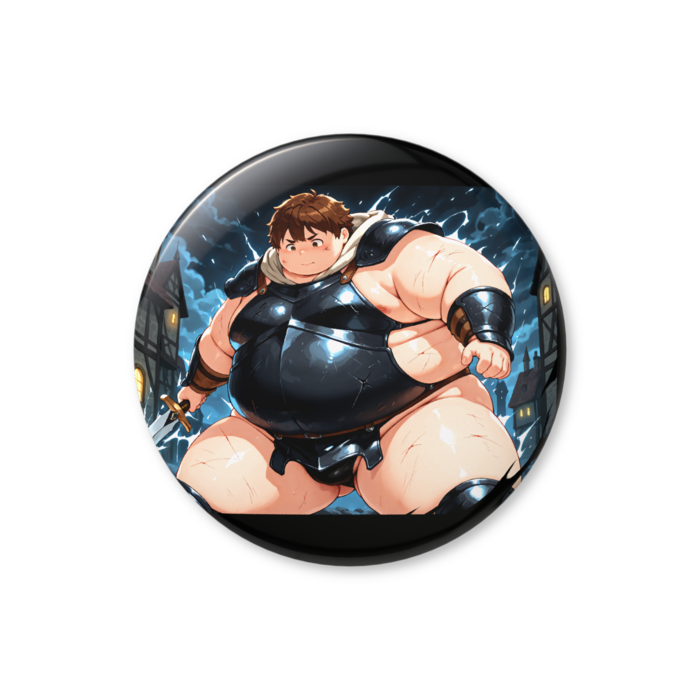 【缶バッジ(バリュー)】スライム戦士(黒鎧B) 32mm