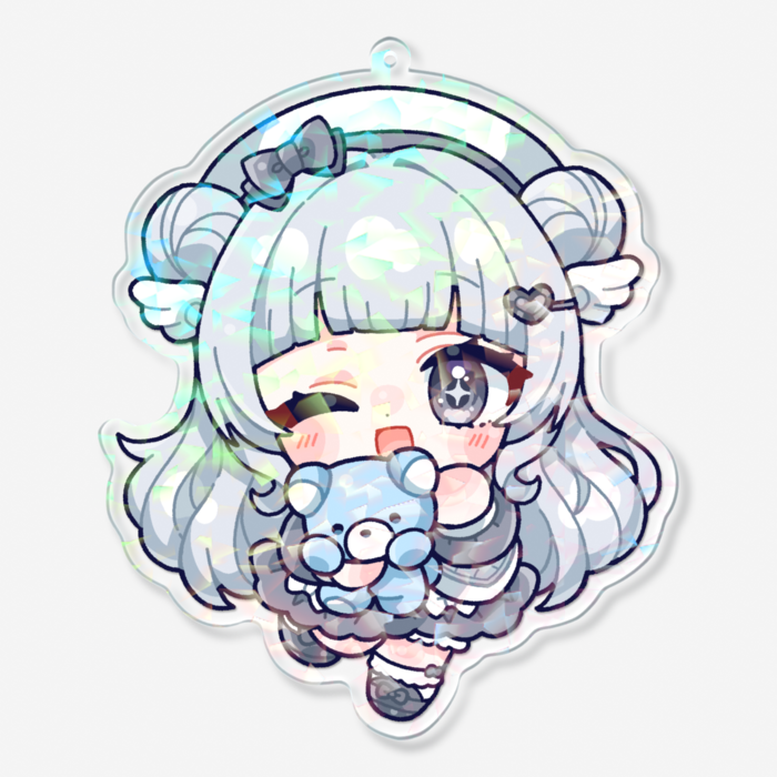 ホログラムアクリルキーホルダー - 100 × 100mm