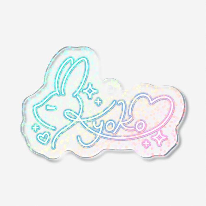 ホログラムアクリルキーホルダー - 50 × 50mm