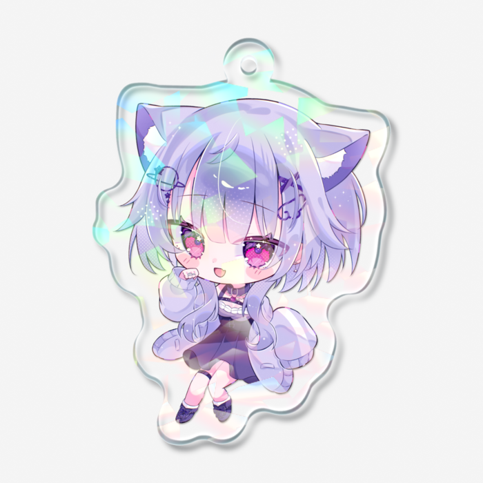 ホログラムアクリルキーホルダー - 50 × 50mm