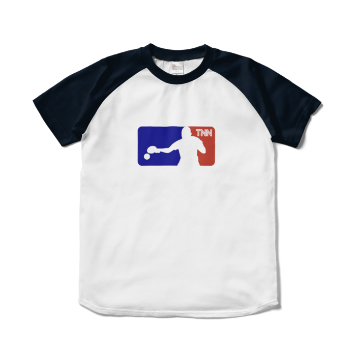 TNN放送局オフィシャルTシャツ - S - ホワイト×ネイビー